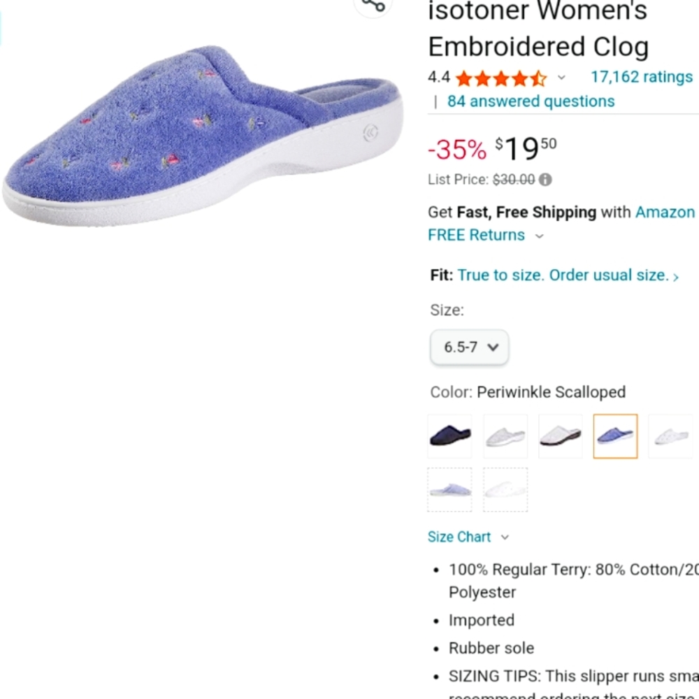 Isotoner slippers XL 9.5-10